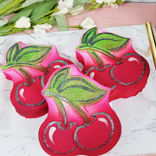 Cherry Drop Bath Bombs