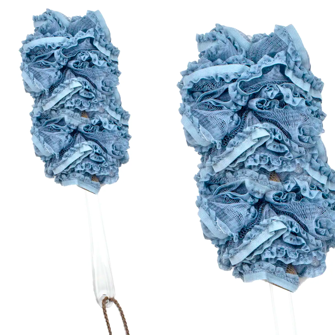 Lace Shower Stick Pouf