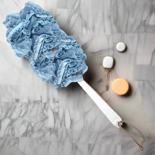 Lace Shower Stick Pouf
