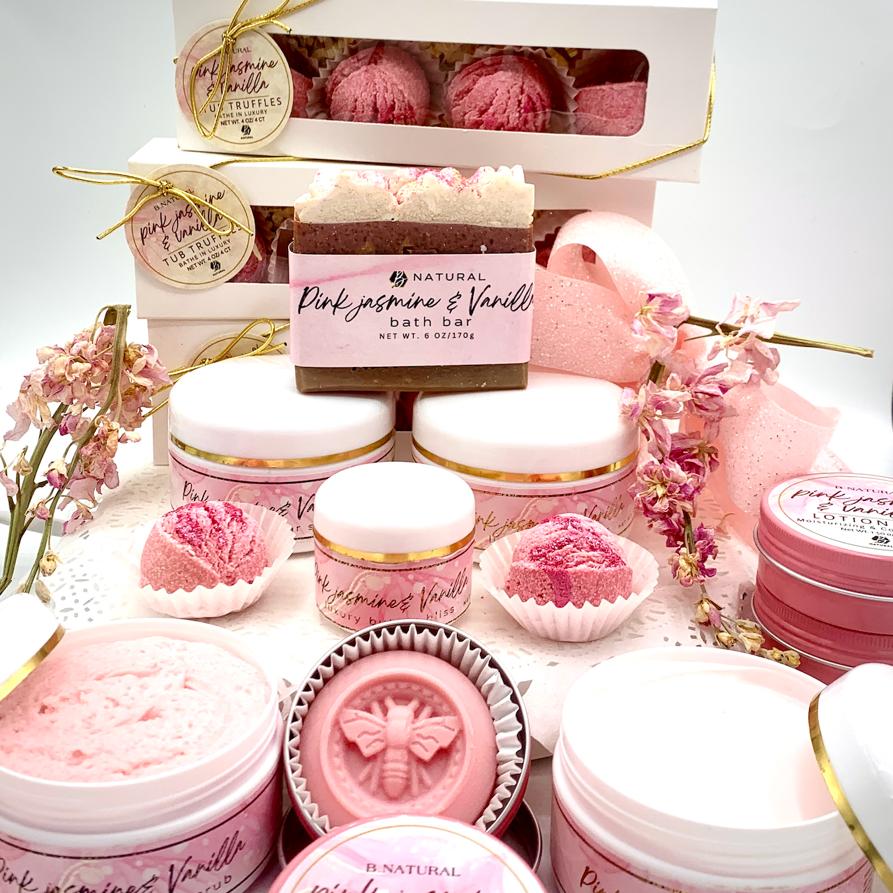 Bath Truffles Gift Set | Pink Jasmine & Vanilla