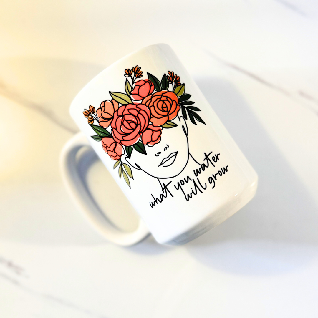 Flower Lady Ceramic Mug