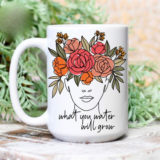 Flower Lady Ceramic Mug