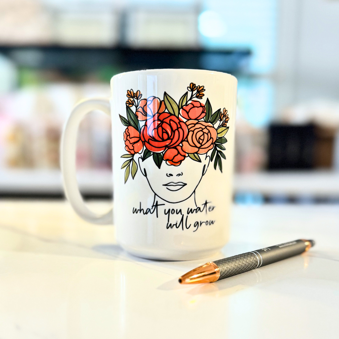 Flower Lady Ceramic Mug