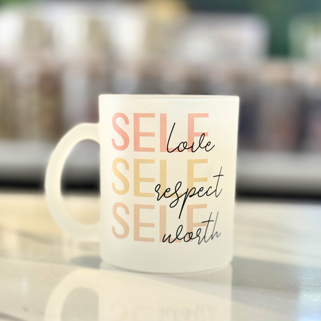 Selfcare Frosted Glass Mug