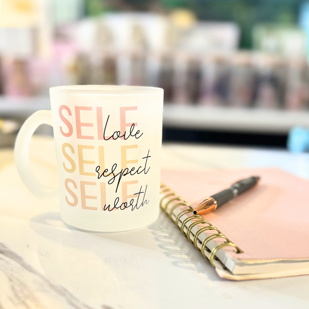 Selfcare Frosted Glass Mug