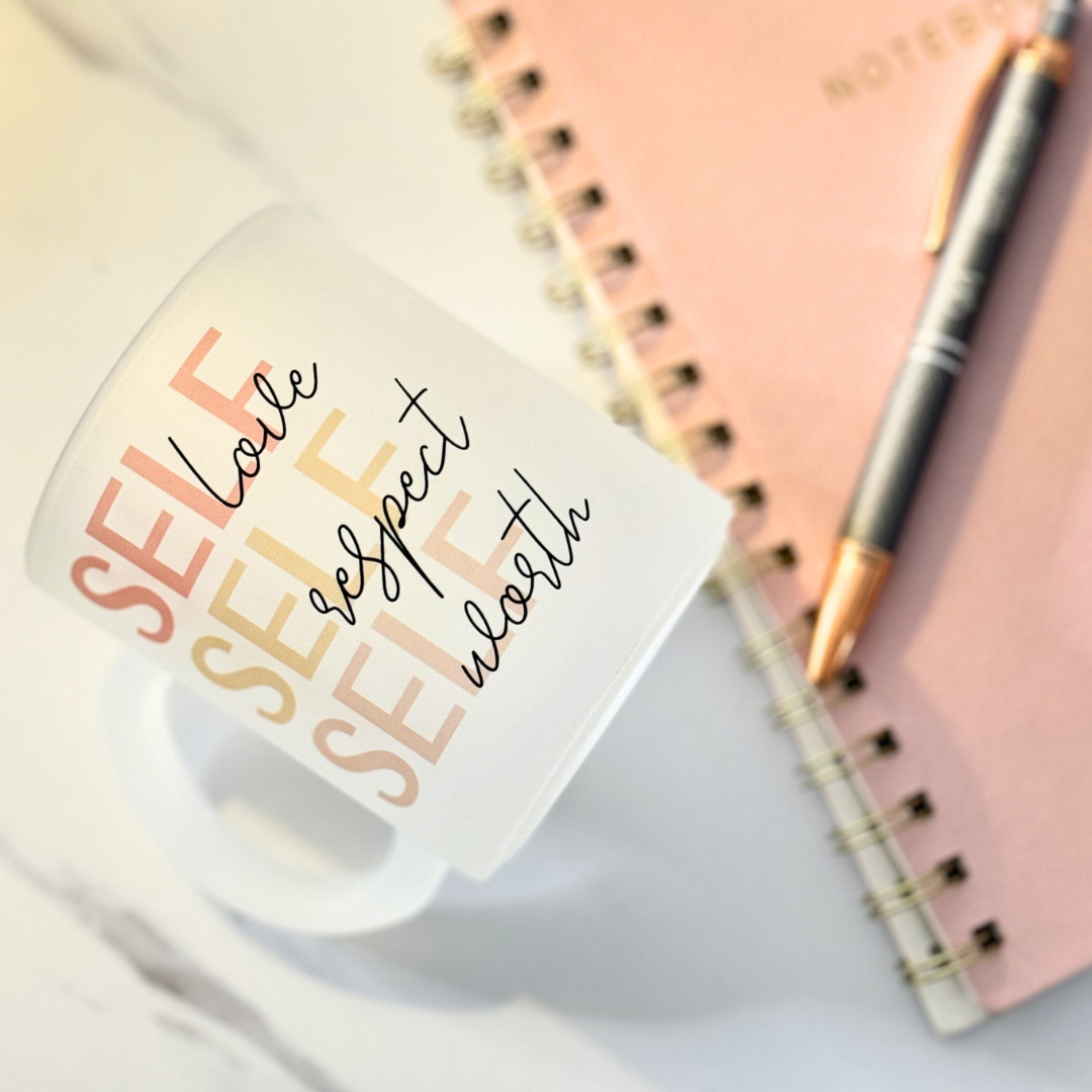 Selfcare Frosted Glass Mug