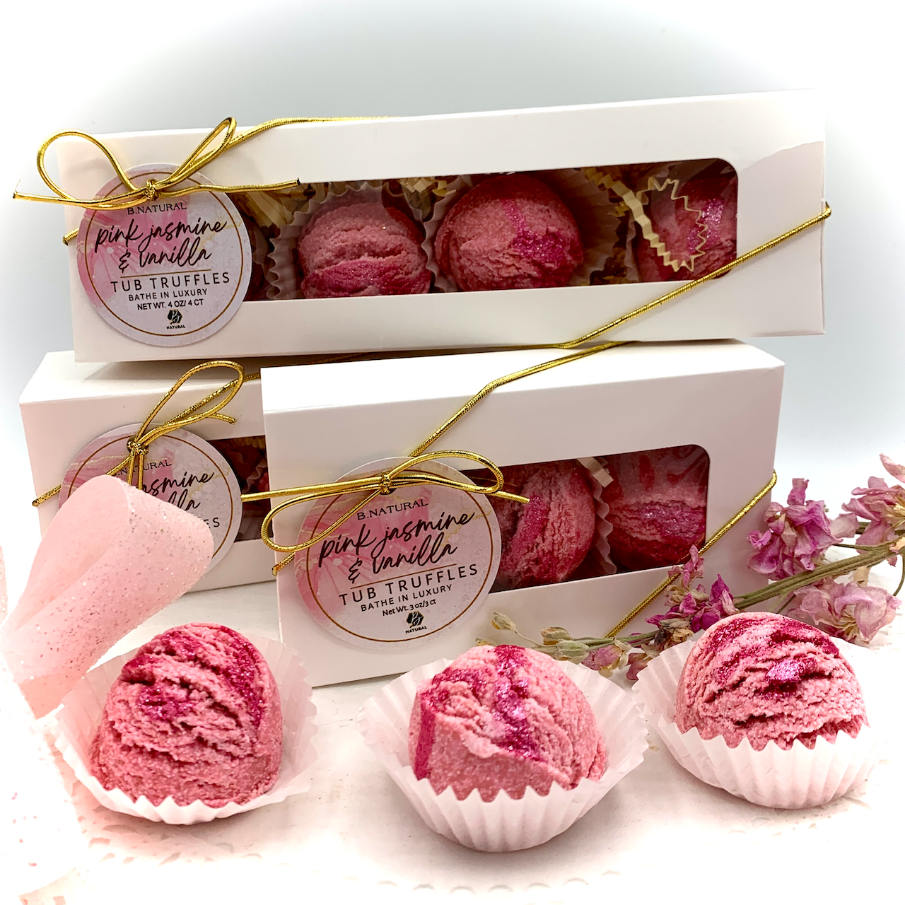 Bath Truffles Gift Set | Pink Jasmine & Vanilla